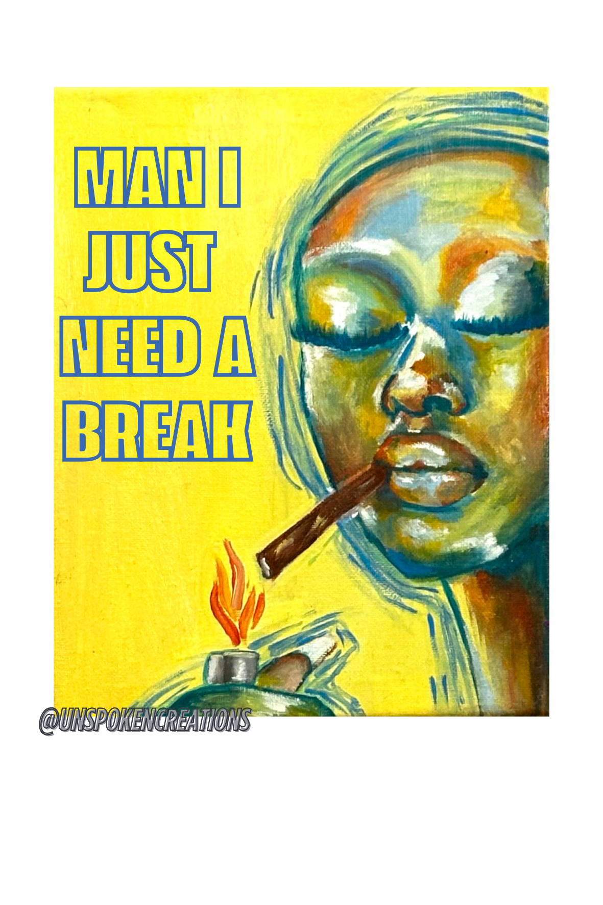 "Man I just Need A Break" STICKER